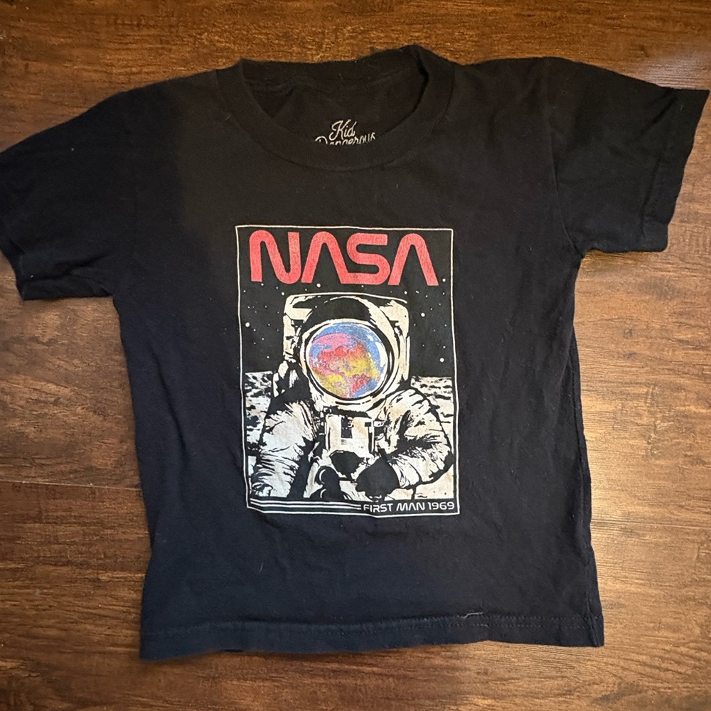 Kid Dangerous Black NASA Astronaut Kids T-Shirt